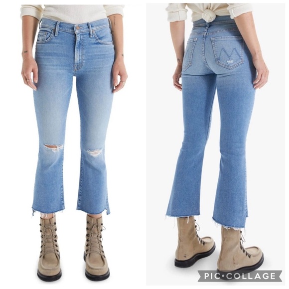 MOTHER Denim - NWT MOTHER Denim The Insider Crop Step Fray Jeans Thrilling Shots